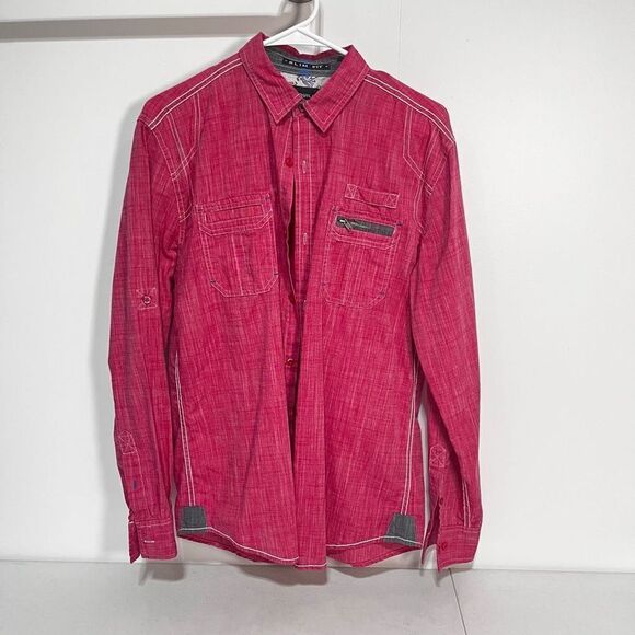 Tranquility & Mayhem Mens Button Down Medium Slim Fit - Picture 1 of 13